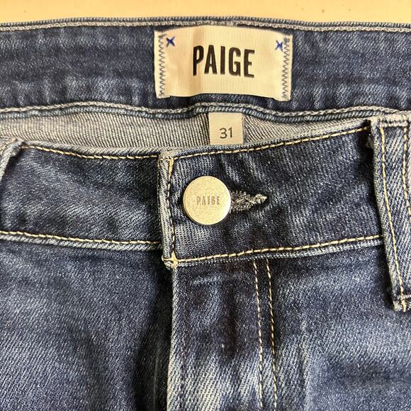 Paige Margot Ankle Lookout Destructed Jeans Womens 31 - Picture 5 of 16